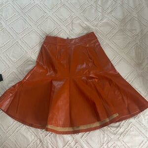 VENUS A-Line Skirt in Orange and Gold